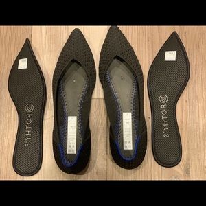 Rothy’s Black Honeycomb Points Size 8.5